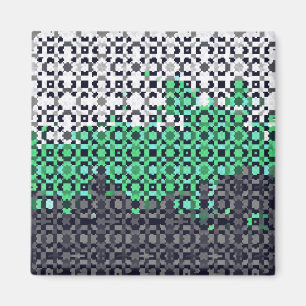 Trippy Pixelated Abstract Neutrois Pride Flag Magnet