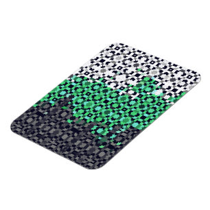 Trippy Pixelated Abstract Neutrois Pride Flag Magnet