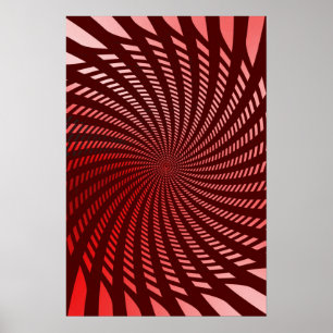 Trippy Poster: Abstract Red Poster