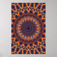 Trippy Poster: Psychedelic Radial Artwork