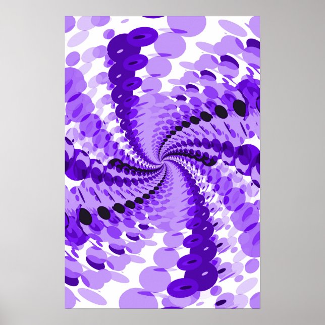 Trippy Poster: Purple Abstract Artwork Poster (Front)