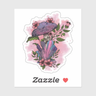 Trippy Psychedelic Earthy Mushrooms Floral Art