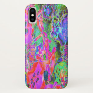 Trippy Psychedelic Hot Pink and Purple Flowers Case-Mate iPhone Case