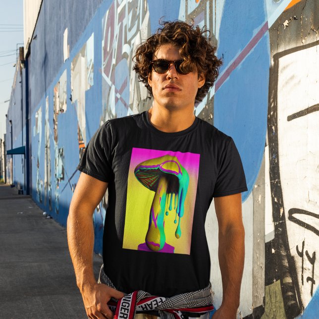 Trippy Psychedelic Melting Mushroom T-Shirt (Creator Uploaded)