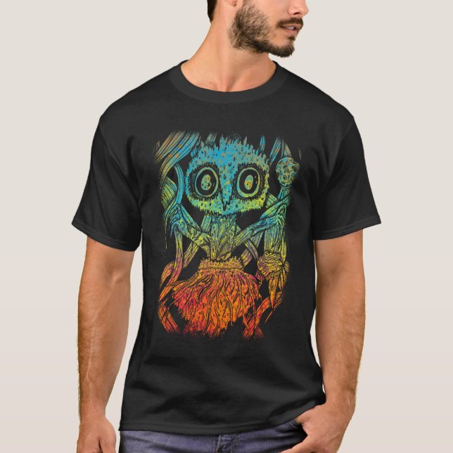 Trippy Psychedelic Spider Aesthetic Artistic T-Shirt (Front)