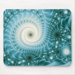 Trippy Psychedelic Starstorm Fine Fractal Mouse Pad