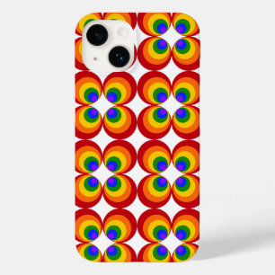 Trippy Rainbow Flowers Case-Mate iPhone 14 Case
