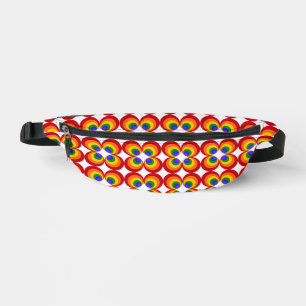 Trippy Rainbow Flowers Fanny Pack