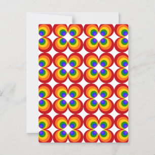 Trippy Rainbow Flowers Postcard