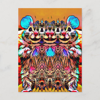 Trippy Rave Rat Postcard