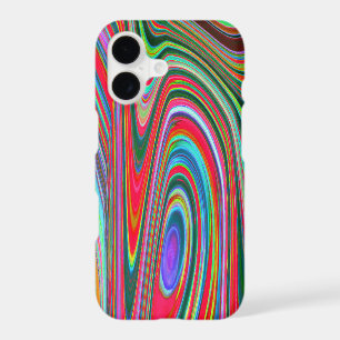 Trippy Red, Green and Blue Abstract Groovy Art