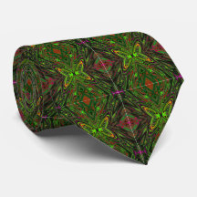 Trippy Retro Lime Green Abstract Butterfly