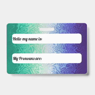 Trippy Ripply Funky Boho MLM Men Loving Men Pride Badge