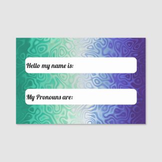 Trippy Ripply Funky Boho MLM Men Loving Men Pride Name Tag