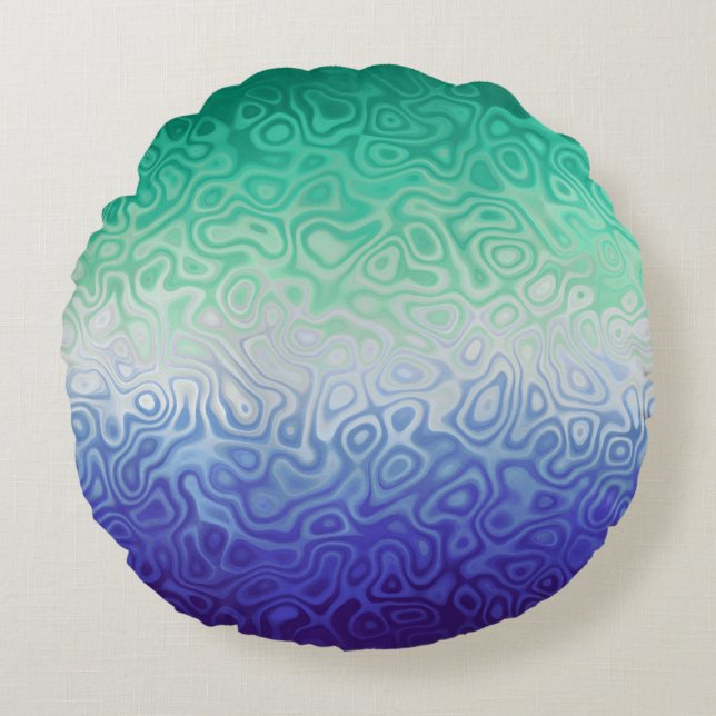 Trippy Ripply Funky Boho MLM Men Loving Men Pride Round Pillow (Front)