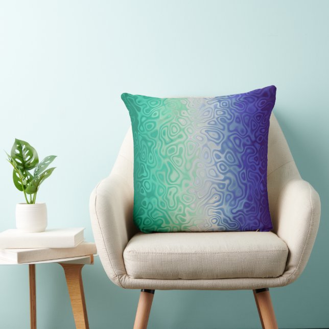 Trippy Ripply Funky Boho MLM Men Loving Men Pride Throw Pillow (Chair)