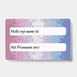 Trippy Ripply Groovy Eccentric Bigender Pride Flag Badge