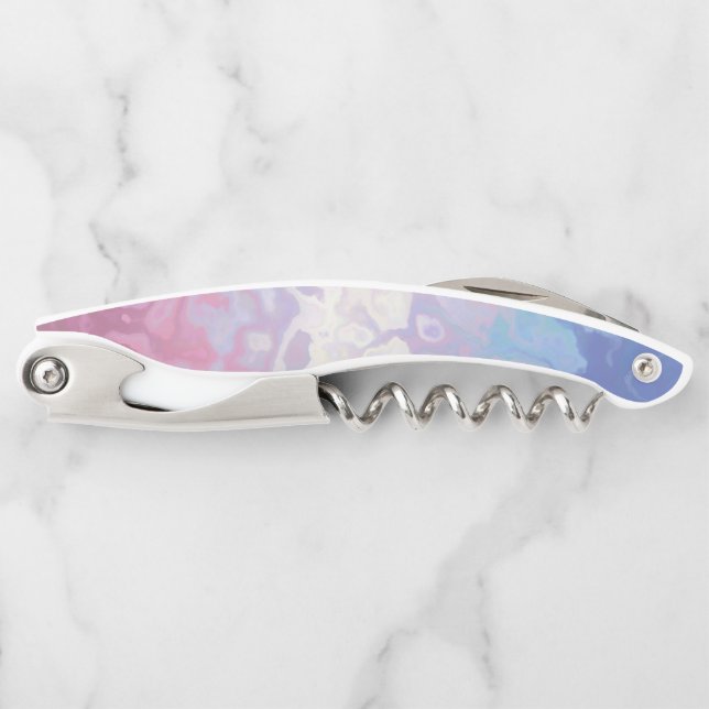 Trippy Ripply Groovy Eccentric Bigender Pride Flag Corkscrew (Front)