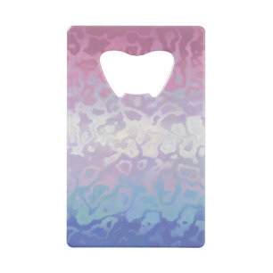 Trippy Ripply Groovy Eccentric Bigender Pride Flag Credit Card Bottle Opener