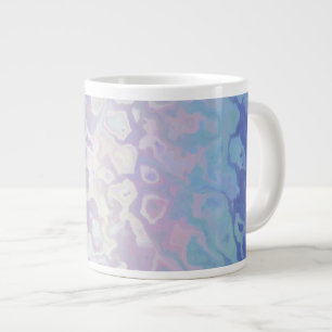 Trippy Ripply Groovy Eccentric Bigender Pride Flag Large Coffee Mug