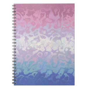 Trippy Ripply Groovy Eccentric Bigender Pride Flag Notebook