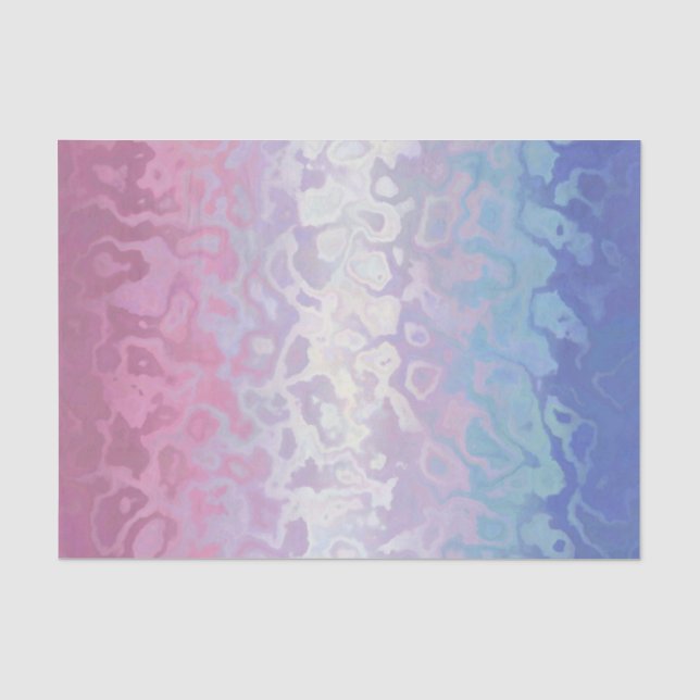 Trippy Ripply Groovy Eccentric Bigender Pride Flag Tissue Paper (Front)