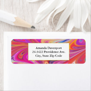 Trippy rose et orange design Tourbillonnant
