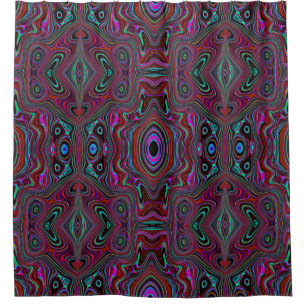 Trippy Seafoam Green and Magenta Abstract Pattern