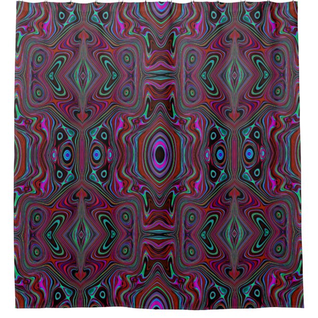 Trippy Seafoam Green and Magenta Abstract Pattern (Front)