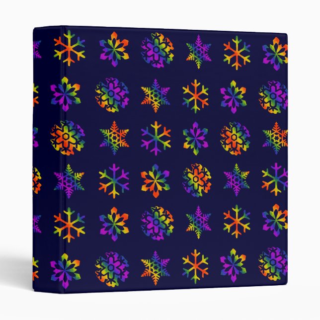 Trippy Snowflakes Binder (Front/Spine)
