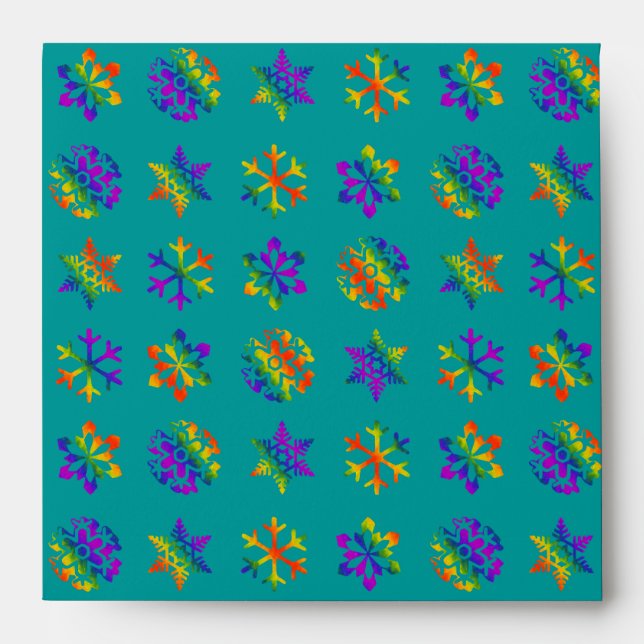 Trippy Snowflakes Envelopes (Front)