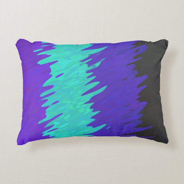 Trippy Squiggly Abstract Alexigender Pride Flag Accent Pillow (Front)
