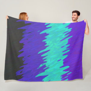 Trippy Squiggly Abstract Alexigender Pride Flag Fleece Blanket