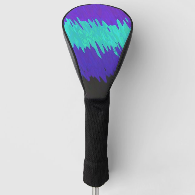 Trippy Squiggly Abstract Alexigender Pride Flag Golf Head Cover (Front)