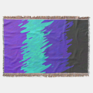 Trippy Squiggly Abstract Alexigender Pride Flag Throw Blanket