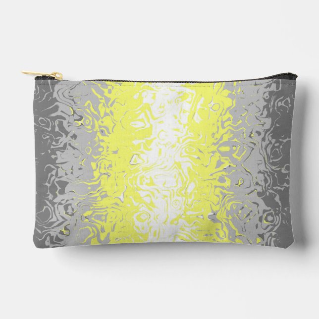 Trippy Squiggly Abstract Demigender Pride Flag Accessory Pouch (Front)
