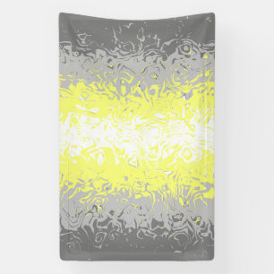 Trippy Squiggly Abstract Demigender Pride Flag Banner
