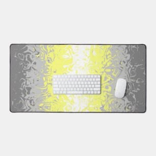 Trippy Squiggly Abstract Demigender Pride Flag Desk Mat