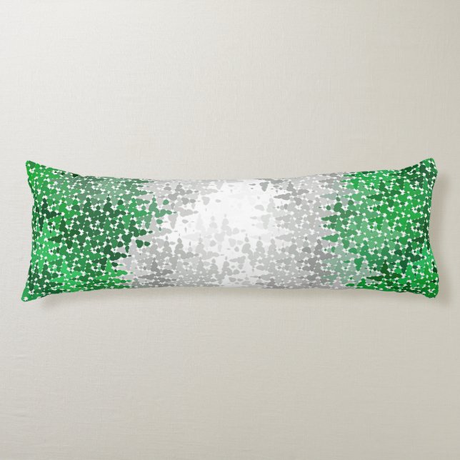 Trippy Squiggly Abstract Grayromantic Pride Flag Body Pillow (Front)