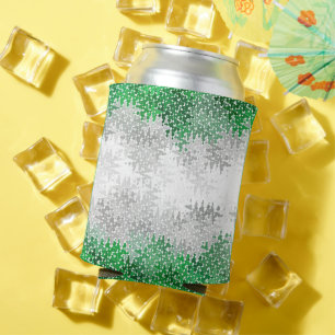 Trippy Squiggly Abstract Grayromantic Pride Flag Can Cooler