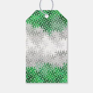 Trippy Squiggly Abstract Grayromantic Pride Flag Gift Tags