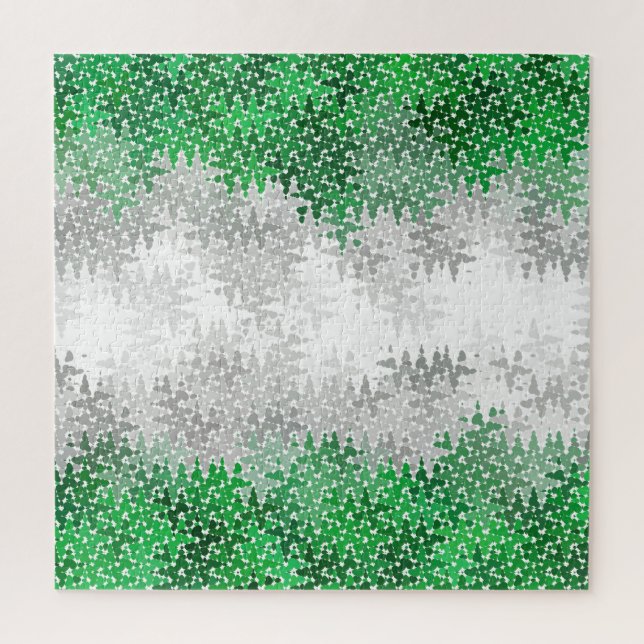 Trippy Squiggly Abstract Grayromantic Pride Flag Jigsaw Puzzle (Vertical)
