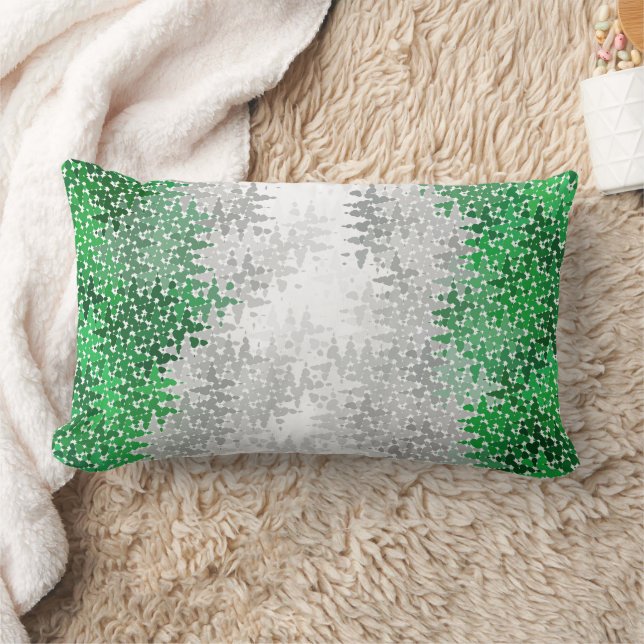 Trippy Squiggly Abstract Grayromantic Pride Flag Lumbar Pillow (Blanket)