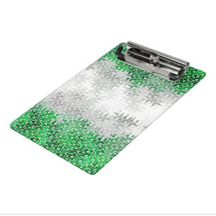 Trippy Squiggly Abstract Grayromantic Pride Flag Mini Clipboard