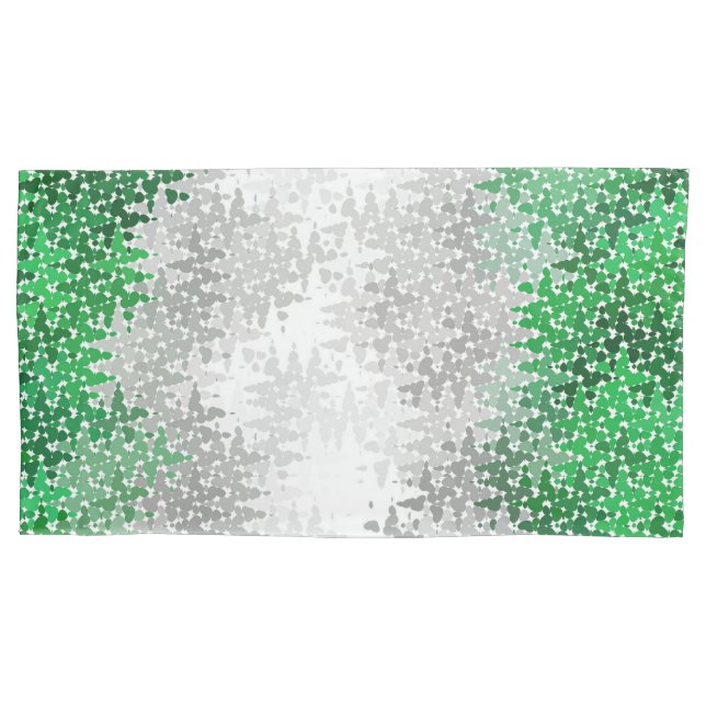 Trippy Squiggly Abstract Grayromantic Pride Flag Pillowcase (Front-Left)