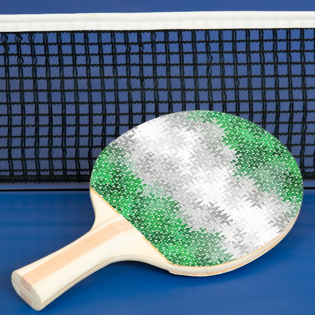 Trippy Squiggly Abstract Grayromantic Pride Flag Ping Pong Paddle (Insitu)
