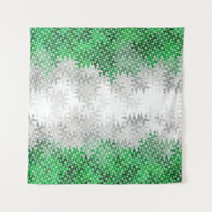 Trippy Squiggly Abstract Grayromantic Pride Flag Tapestry