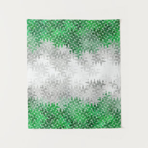 Trippy Squiggly Abstract Grayromantic Pride Flag Tapestry