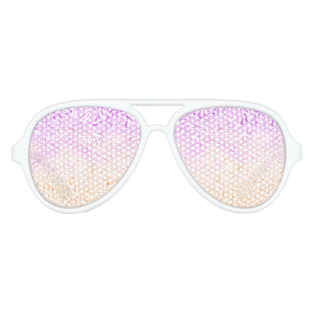 Trippy Squiggly Boho Abstract Trixic Pride Flag Aviator Sunglasses (Front)