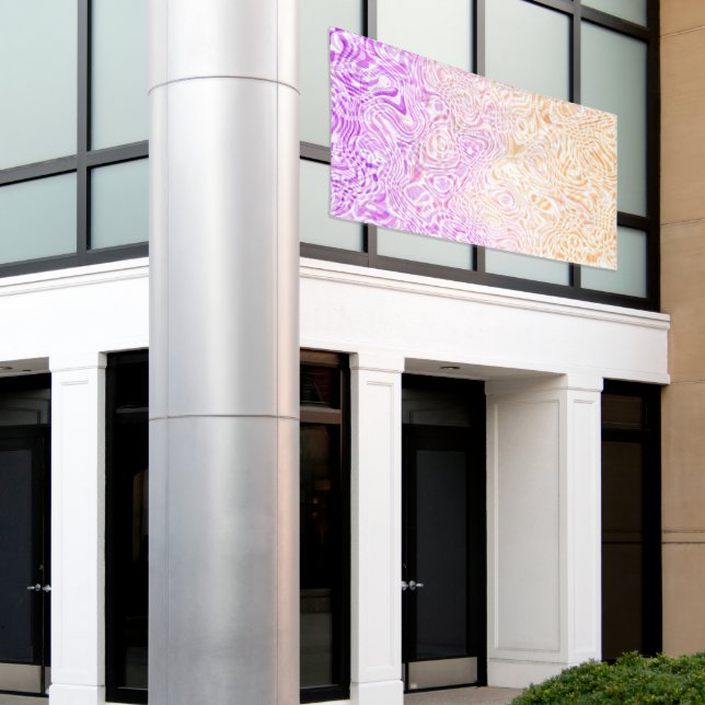 Trippy Squiggly Boho Abstract Trixic Pride Flag Banner (Outside Building)
